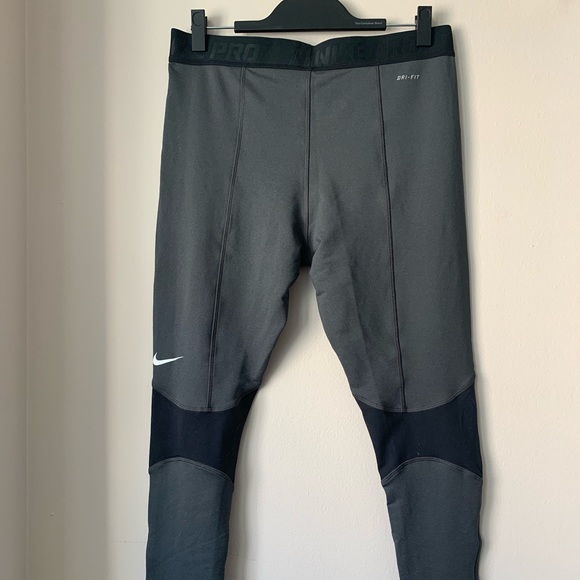 Nike Pants & Jumpsuits Nike Pro Drifit Grey Winter Running Leggings
